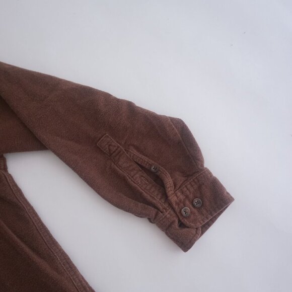 Vintage Eddie Bauer Brown Hunting Outdoors 100% Cotton Button Down Shirt Large - Picture 4 of 11